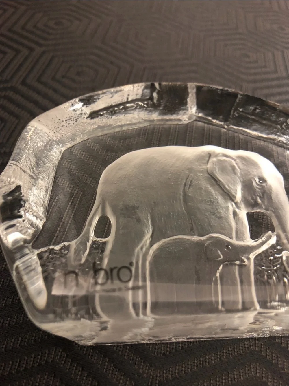 Nybro Elephant Paperweight